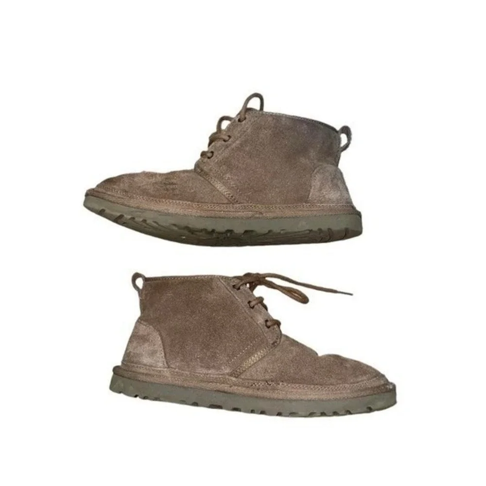 UGG Neumel 3236 Mens Tan Suede Sheepskin Lined Chukka Boots Size 10